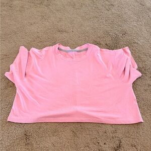 lululemon athletica Soft Pink Short Sleeve Crop Tee